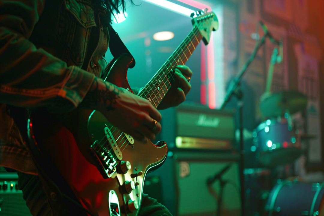 homem tocando guitarra em um paoco semelhante ao do festival joão rock